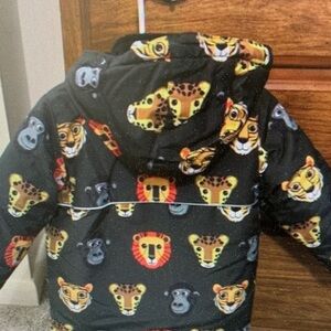 Kids Animal Print Jacket - Black